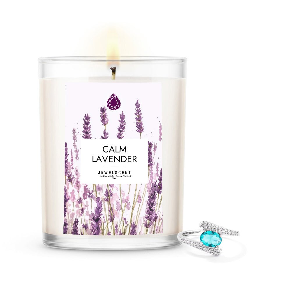Clam Lavender Home Scented Candle + Eye Catching Jewelry - SkyWaves