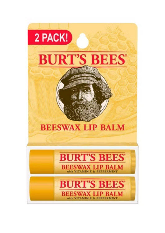 Burts Bees Original Beeswax 100% Natural Origin Moisturizing Lip Balm Tube 2pk - SkyWaves