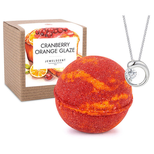 Cranberry Orange Glaze 10oz Jewelry Bath Bomb - SkyWaves